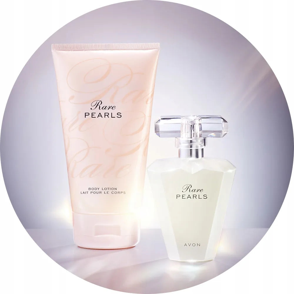 AVON RARE PEARLS moteriškas rinkinys: parfumuotas vanduo 50 ml ir kūno losjonas 125 ml
