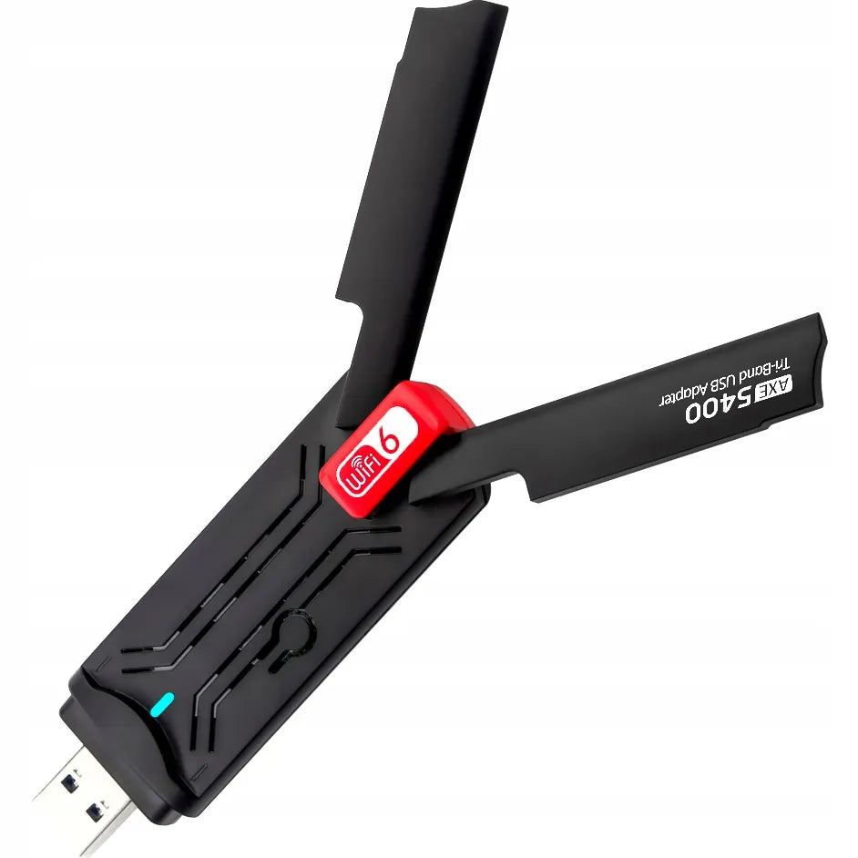 AXE5400 GIGABIT ANTENOS TINKLO PLOKŠTĖ ADAPTERIS WiFi6E TRIBAND 5GHz 6GHz WPA3
