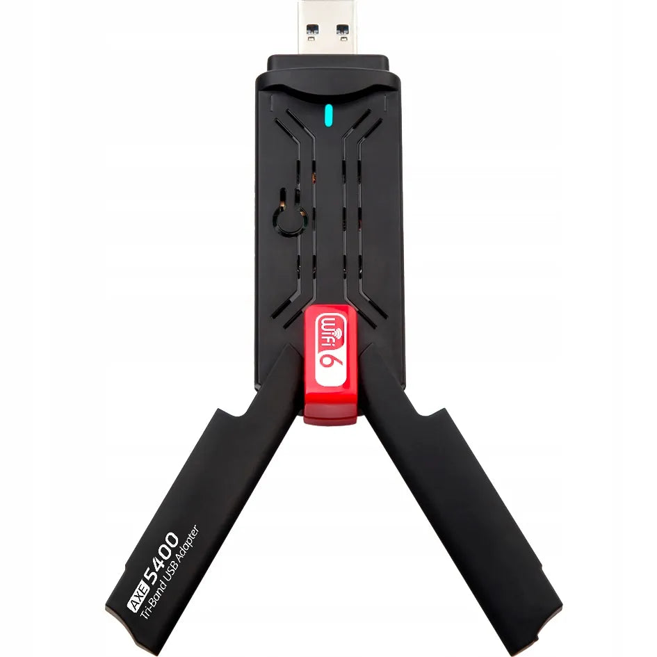 AXE5400 GIGABIT ANTENOS TINKLO PLOKŠTĖ ADAPTERIS WiFi6E TRIBAND 5GHz 6GHz WPA3