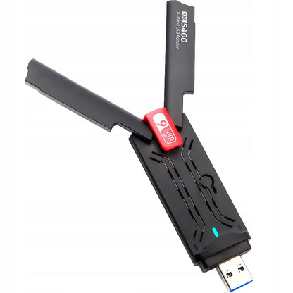 AXE5400 GIGABIT ANTENOS TINKLO PLOKŠTĖ ADAPTERIS WiFi6E TRIBAND 5GHz 6GHz WPA3
