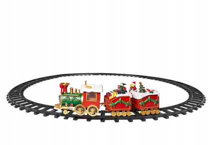 Kalėdinis traukinukas LED Melodija Kalėdų giesmės Ø136cm