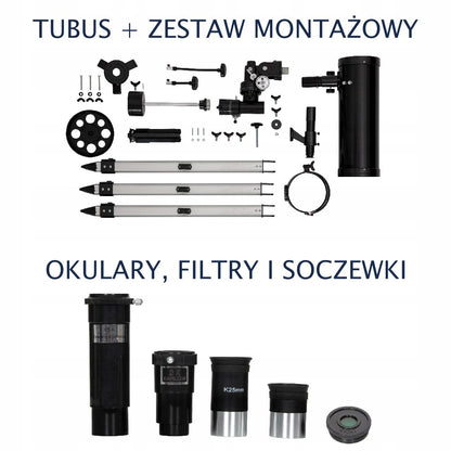 Teleskopas OPTICON Universe 114F1000 – Mėnulio, planetų ir žvaigždžių stebėjimui