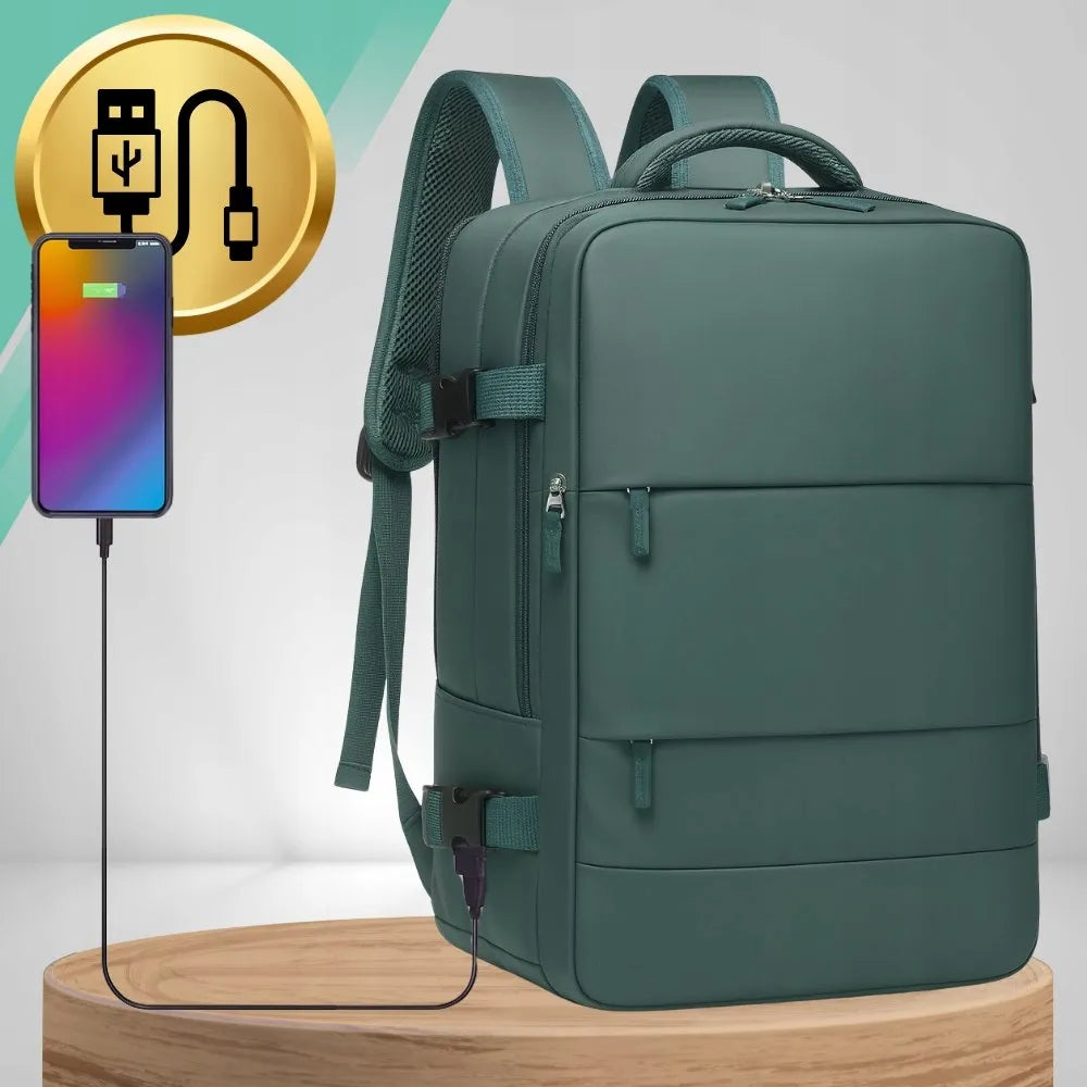 Bakalu kelioninė kuprinė į lėktuvą 40x30x20 rankinis bagažas su USB