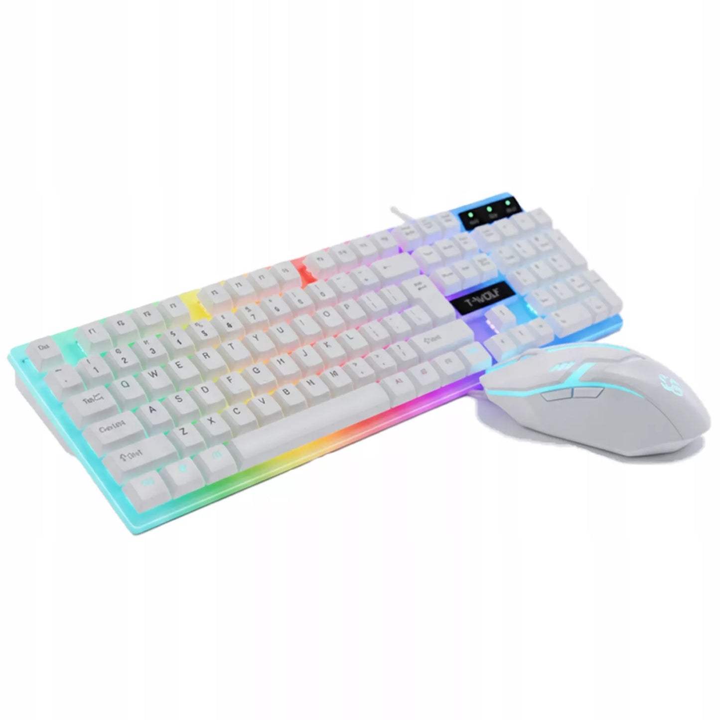 BALTA RGB APŠVIEČIAMA ŽAIDIMŲ KLAVIATŪRA SU PELE DSJ 5105