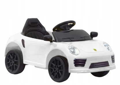 Baltas akumuliatorinis automobilis