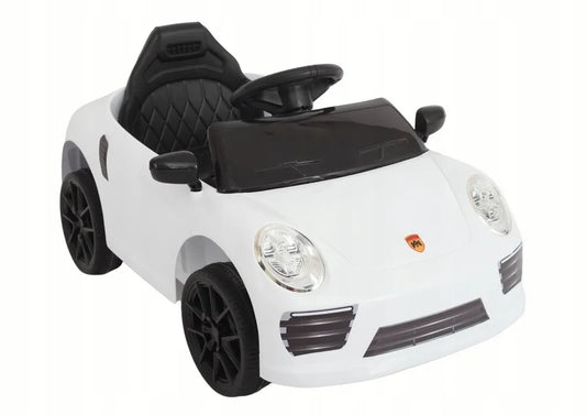 Baltas akumuliatorinis automobilis