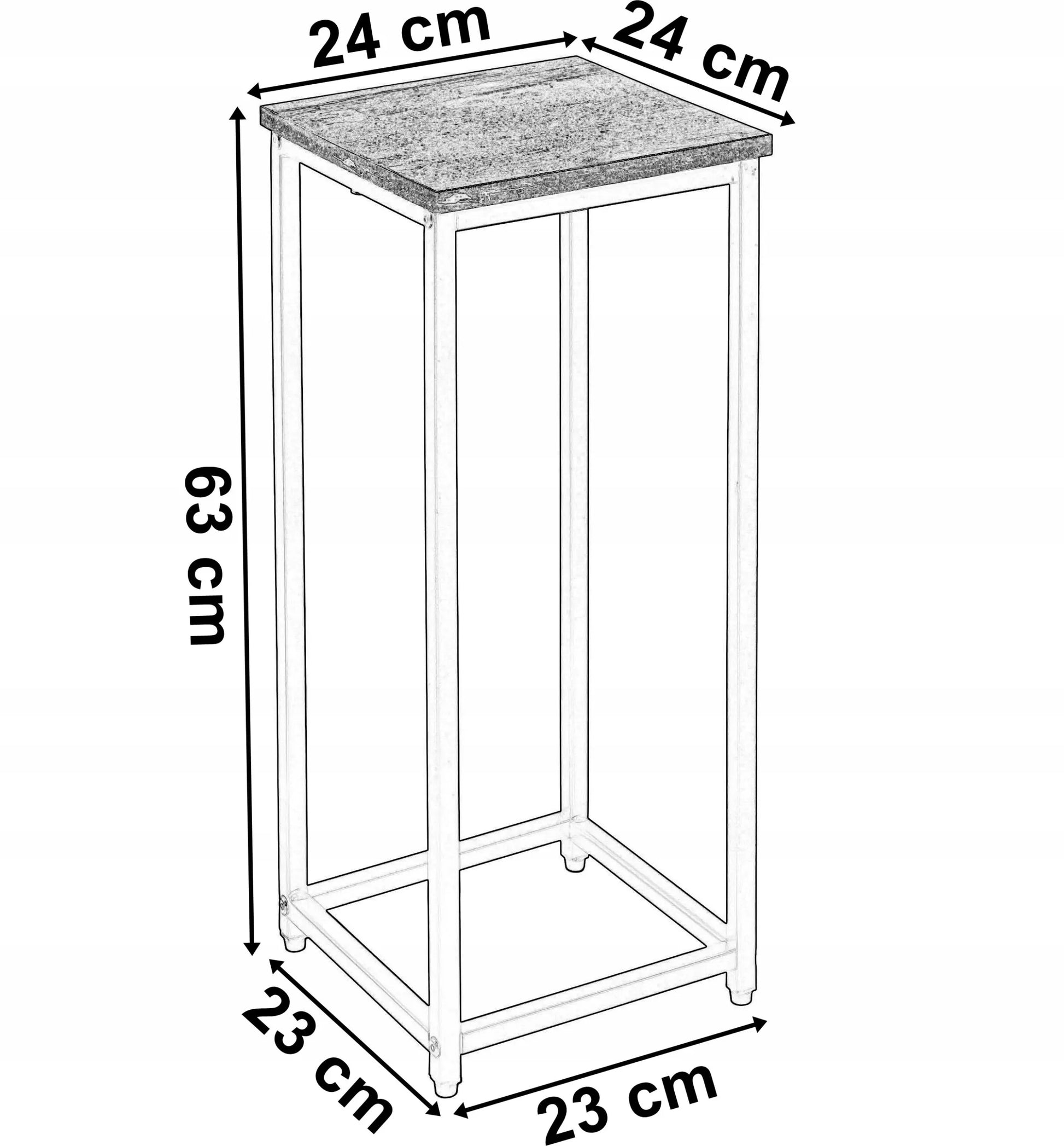 Baltas gėlių stovas ARBEN CRAFT 60 cm