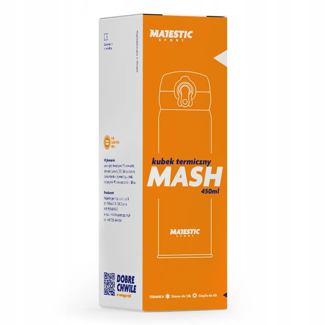 Baltas termopuodelis su snapeliu „Majestic Sport“, 450 ml