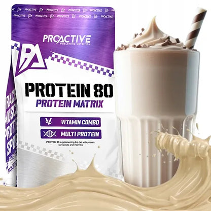 Baltymų milteliai ProActive Protein 80, 700 g, baltojo šokolado skonio