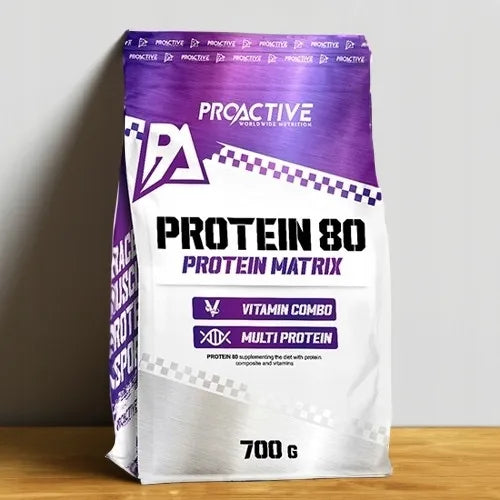 Baltymų milteliai „ProActive Protein 80“, šokolado ir riešutų skonio, 700 g