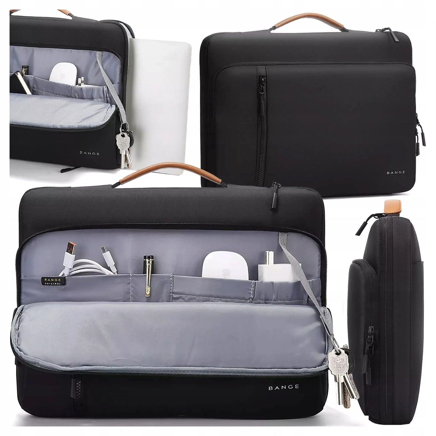 Bange 14" nešiojamojo kompiuterio krepšys, lengvas, talpus, unisex, atsparus vandeniui