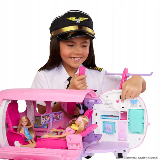„Barbie“ didelis interaktyvus lėktuvas, 3 žaidimų zonos, priedai ir lėlė Teresa „Dream Besties“