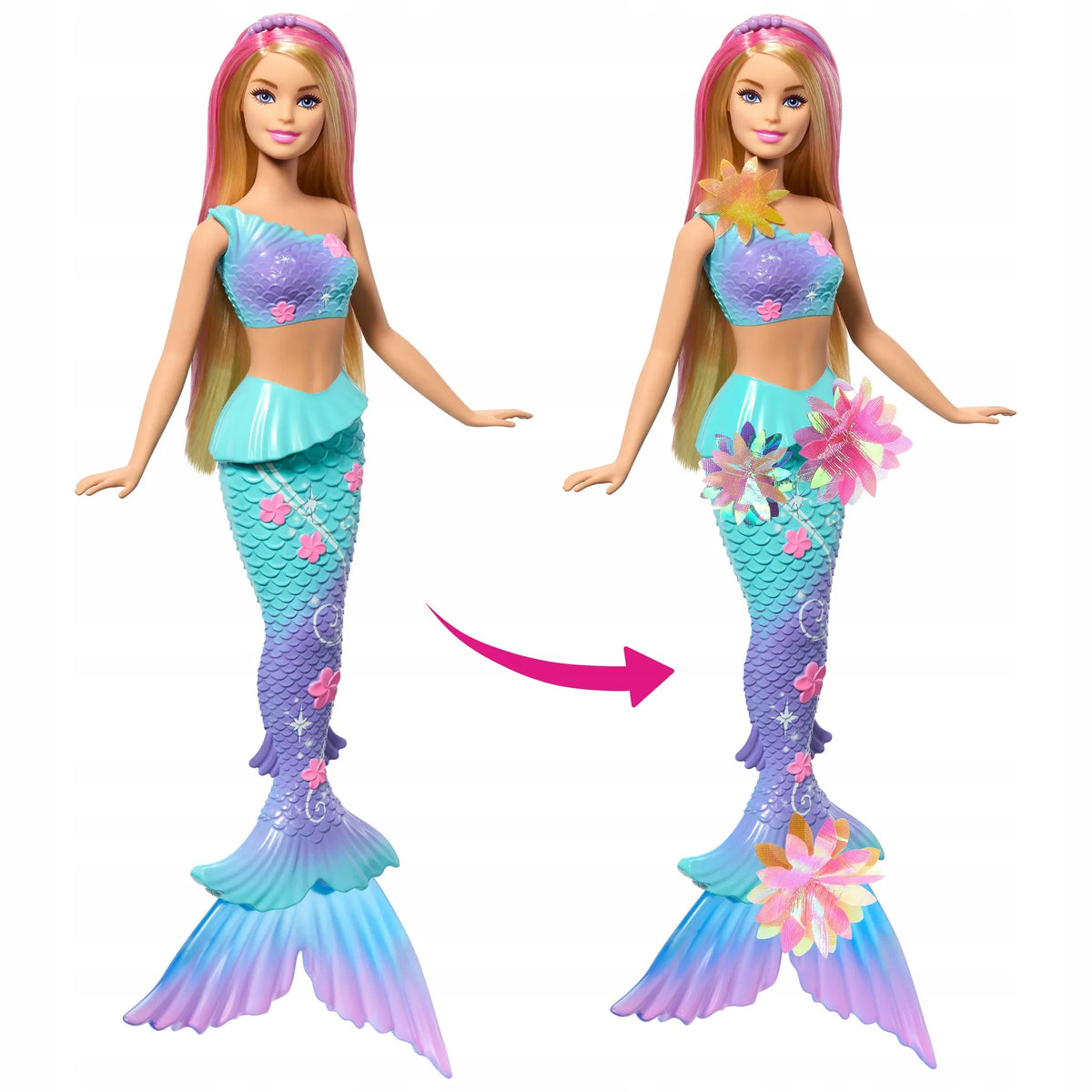 „Barbie Dreamtopia“ undinė blondinė su žydinčiomis gėlėmis JDM72