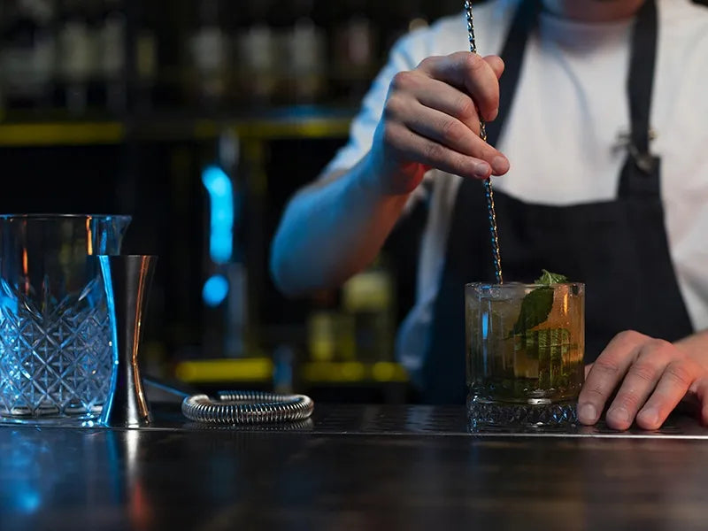 Baro įrankių rinkinys plaktuvas stovas tvirtas naminis gėrimams kokteiliams 17 dalių