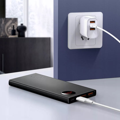 Baseus 10000mAh 22.5W nešiojamas įkroviklis (powerbank) – greitas įkrovimas, USB, USB-C, Lightning, Micro