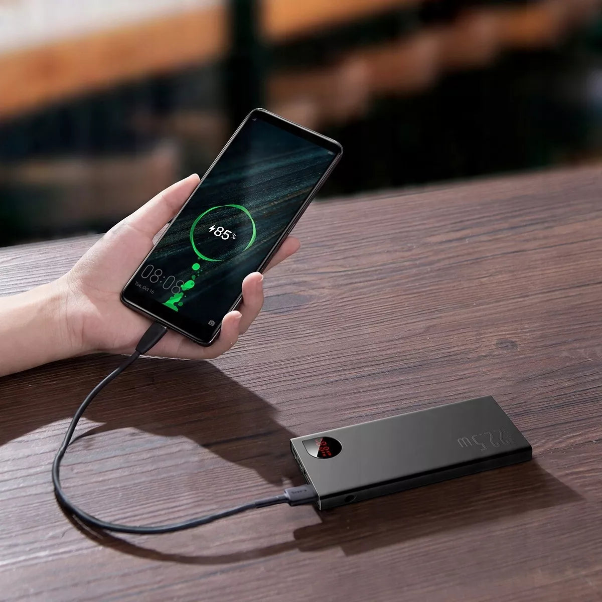 Baseus 10000mAh 22.5W nešiojamas įkroviklis (powerbank) – greitas įkrovimas, USB, USB-C, Lightning, Micro