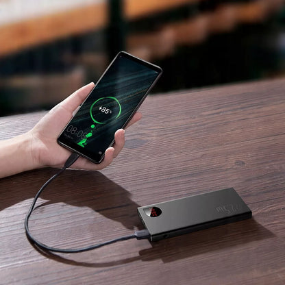 Baseus 10000mAh 22.5W nešiojamas įkroviklis (powerbank) – greitas įkrovimas, USB, USB-C, Lightning, Micro