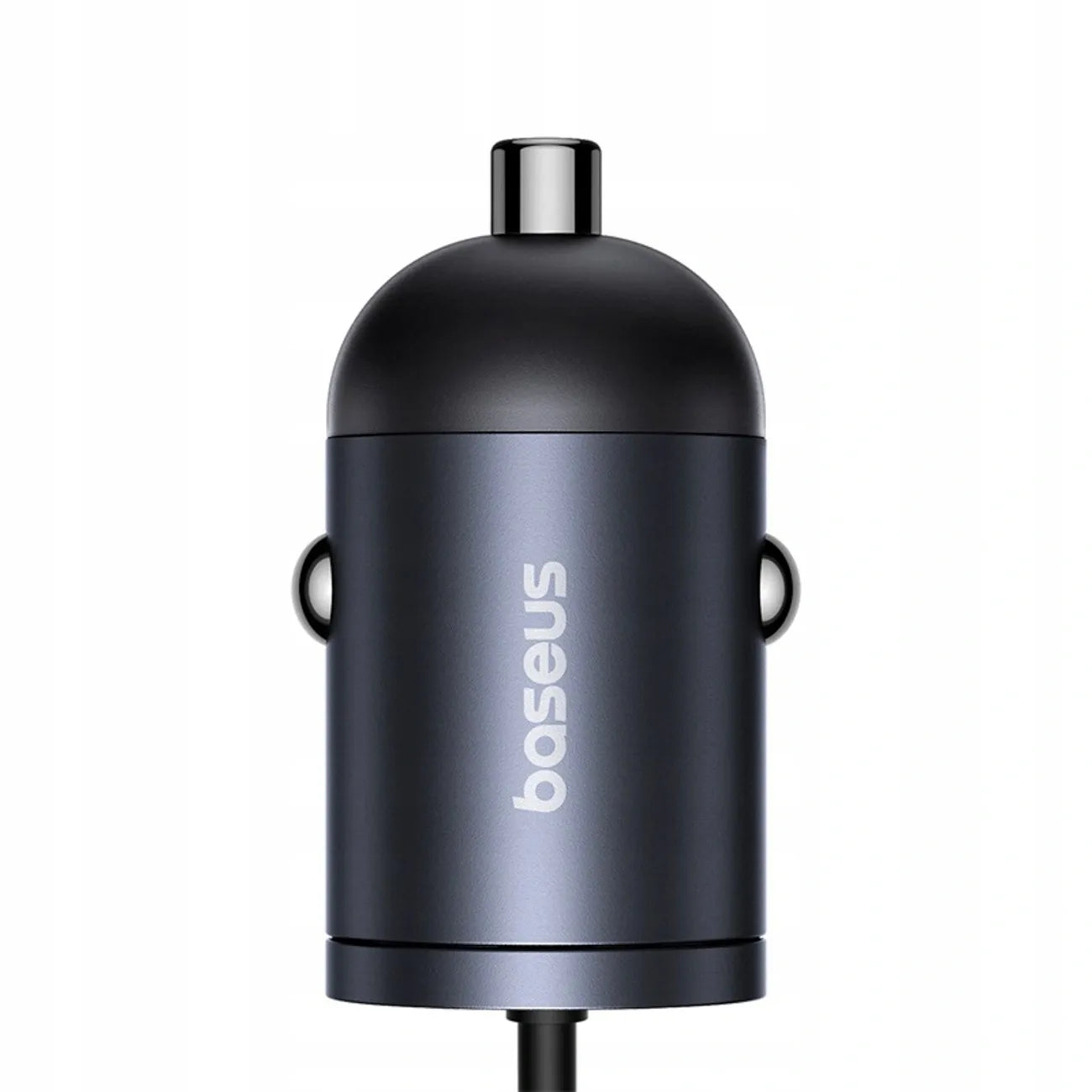 BASEUS automobilinis įkroviklis 30W su integruotu spirale suvyniotu kabeliu