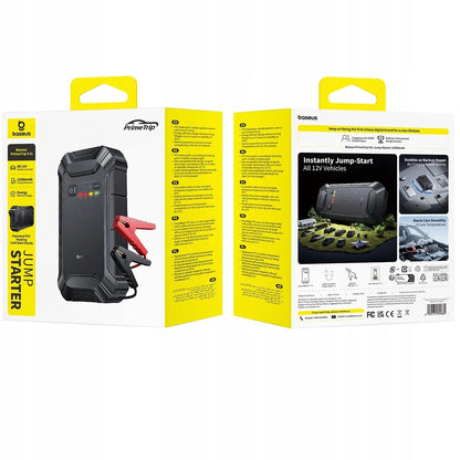BASEUS automobilinis paleidiklis (Jump Starter) ir išorinė baterija 12000mAh, 12V su gnybtais