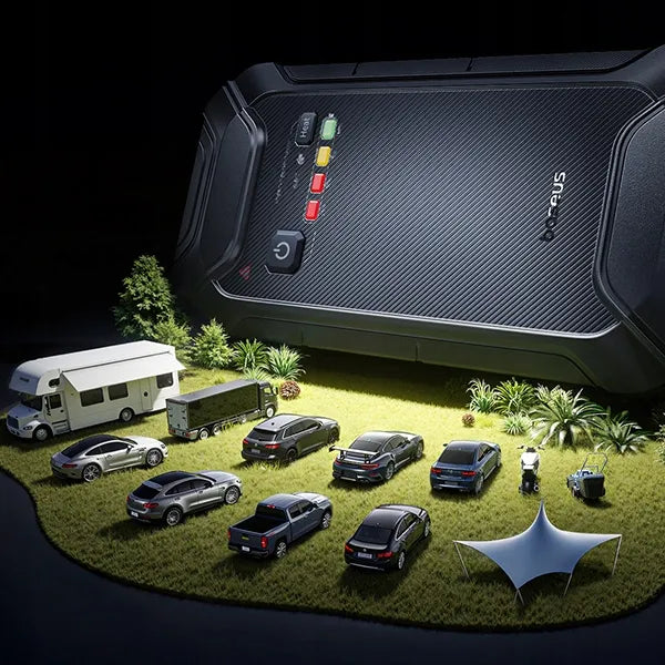 BASEUS automobilinis paleidimo įrenginys Jump Starter 12000mAh + gnybtai 12V
