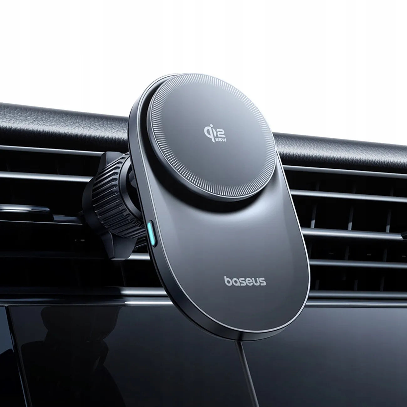 BASEUS automobilinis telefono laikiklis su Qi2.2 25W belaidžiu įkrovikliu