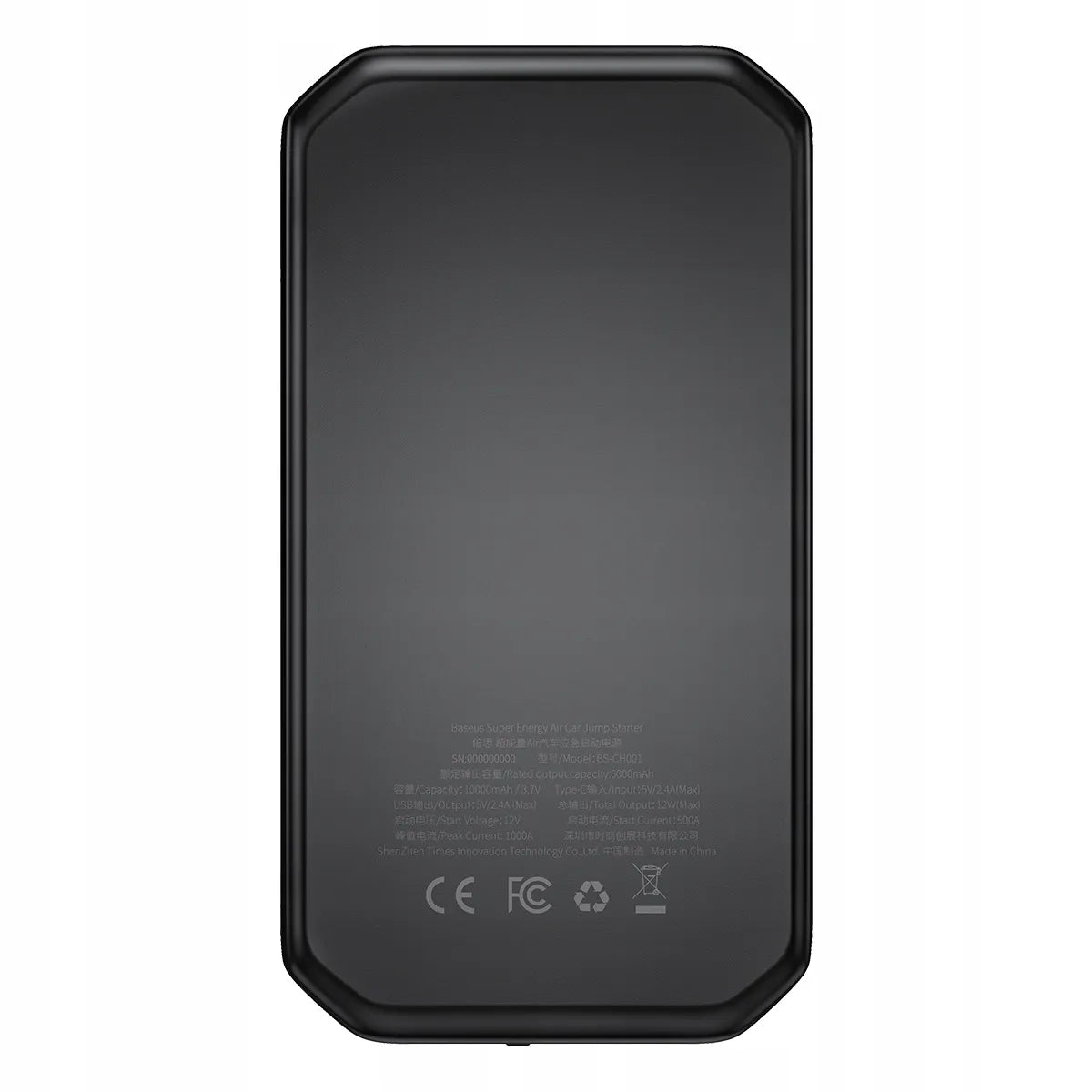 BASEUS automobilinis užvedimo įrenginys „Power Bank“ 10 000 mAh su žibintuvėliu ir gnybtais