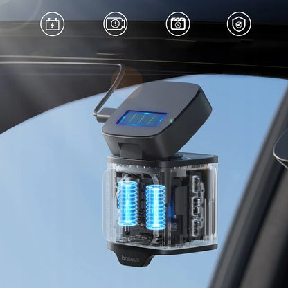 BASEUS automobilinis vaizdo registratorius, priekinė ir galinė kamera 3K 1080p, GPS, programėlė