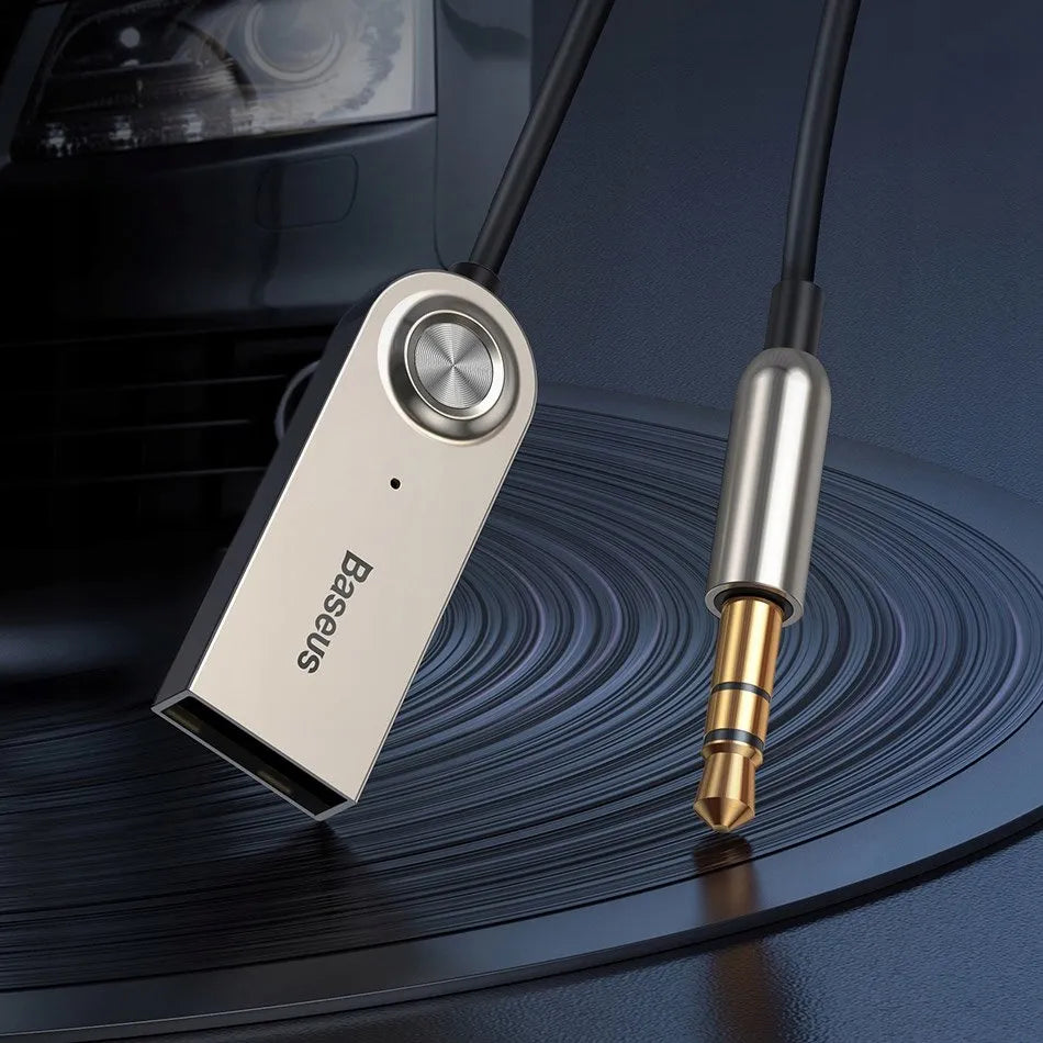 BASEUS Bluetooth AUX imtuvas automobiliui su mikrofonu, adapteris