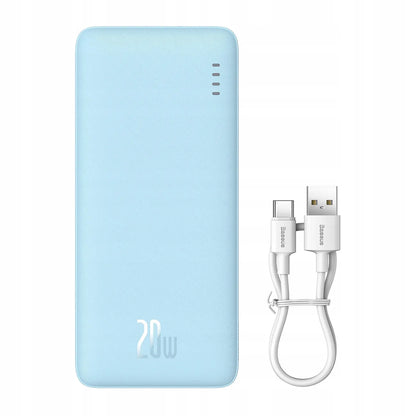 BASEUS Galingas išorinis akumuliatorius 20000 mAh 20W USB USB-C kelioninis + laidas