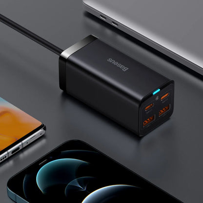 BASEUS GaN3 Pro greitasis tinklo įkroviklis, 2× USB Type-C, 2× USB, 100 W