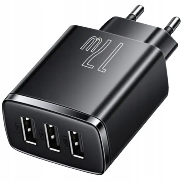 BASEUS greitasis telefono ir planšetės įkroviklis, 3 × USB, 17 W, 3,4 A, maitinimo adapteris, skirtas Qi
