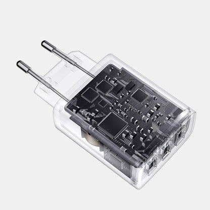 BASEUS greitasis telefono ir planšetės įkroviklis, 3 × USB, 17 W, 3,4 A, maitinimo adapteris, skirtas Qi