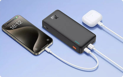 BASEUS išorinė baterija (power bank) su greitu įkrovimu 20000mAh 20W USB-C USB-A su laidu