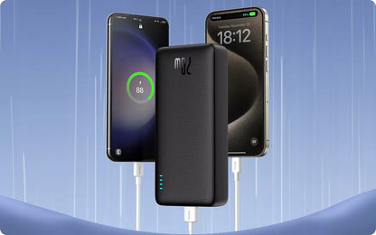 BASEUS išorinė baterija (power bank) su greitu įkrovimu 20000mAh 20W USB-C USB-A su laidu