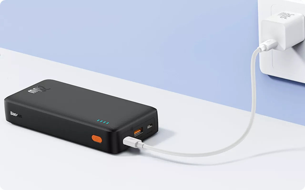 BASEUS išorinė baterija (power bank) su greitu įkrovimu 20000mAh 20W USB-C USB-A su laidu