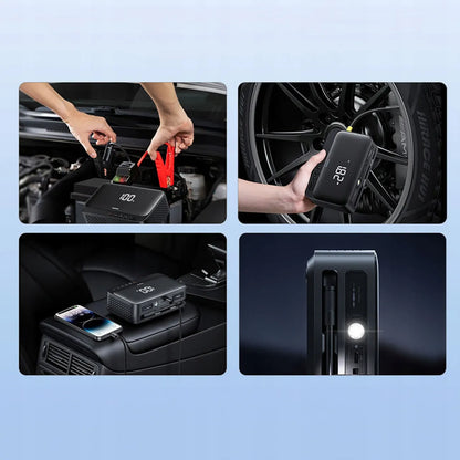 BASEUS JUMP STARTER 600A automobilio užvedimo įrenginys, powerbankas 6000 mAh, kompresorius