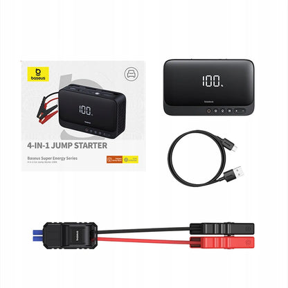 BASEUS JUMP STARTER 600A automobilio užvedimo įrenginys, powerbankas 6000 mAh, kompresorius