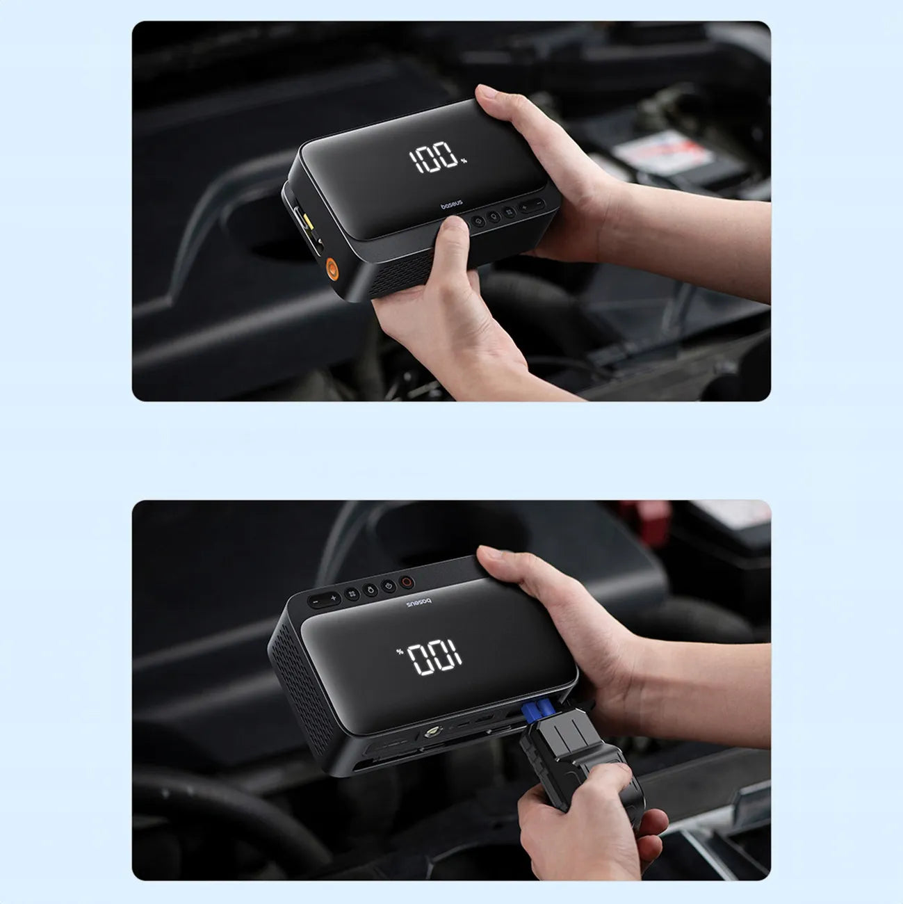 BASEUS JUMP STARTER 600A automobilio užvedimo įrenginys, powerbankas 6000 mAh, kompresorius