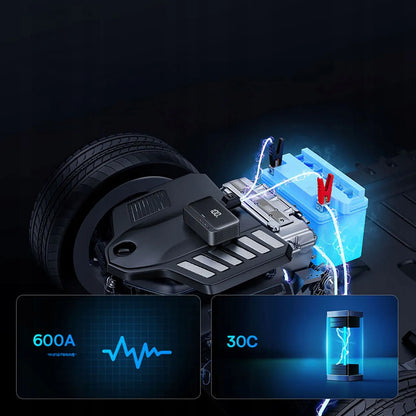 BASEUS JUMP STARTER 600A automobilio užvedimo įrenginys, powerbankas 6000 mAh, kompresorius