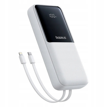 BASEUS Lipow powerbankas 20000 mAh, 22,5 W, USB-C, USB, su integruotais USB-C ir Lightning laidais