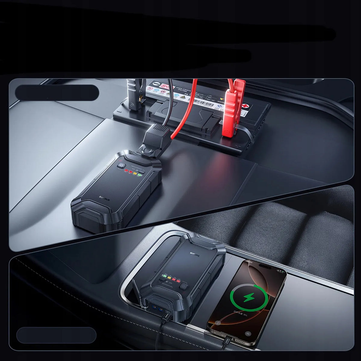 BASEUS PrimeTrip VJ1 12 000 mAh, 5000 A, IP55 paleidimo įrenginys