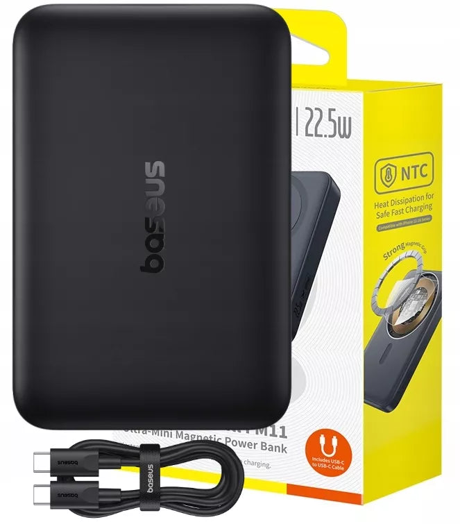 BASEUS spartus išorinis akumuliatorius, indukcinis įkrovimas 10000mAh, PD 22.5W, USB-C, QC