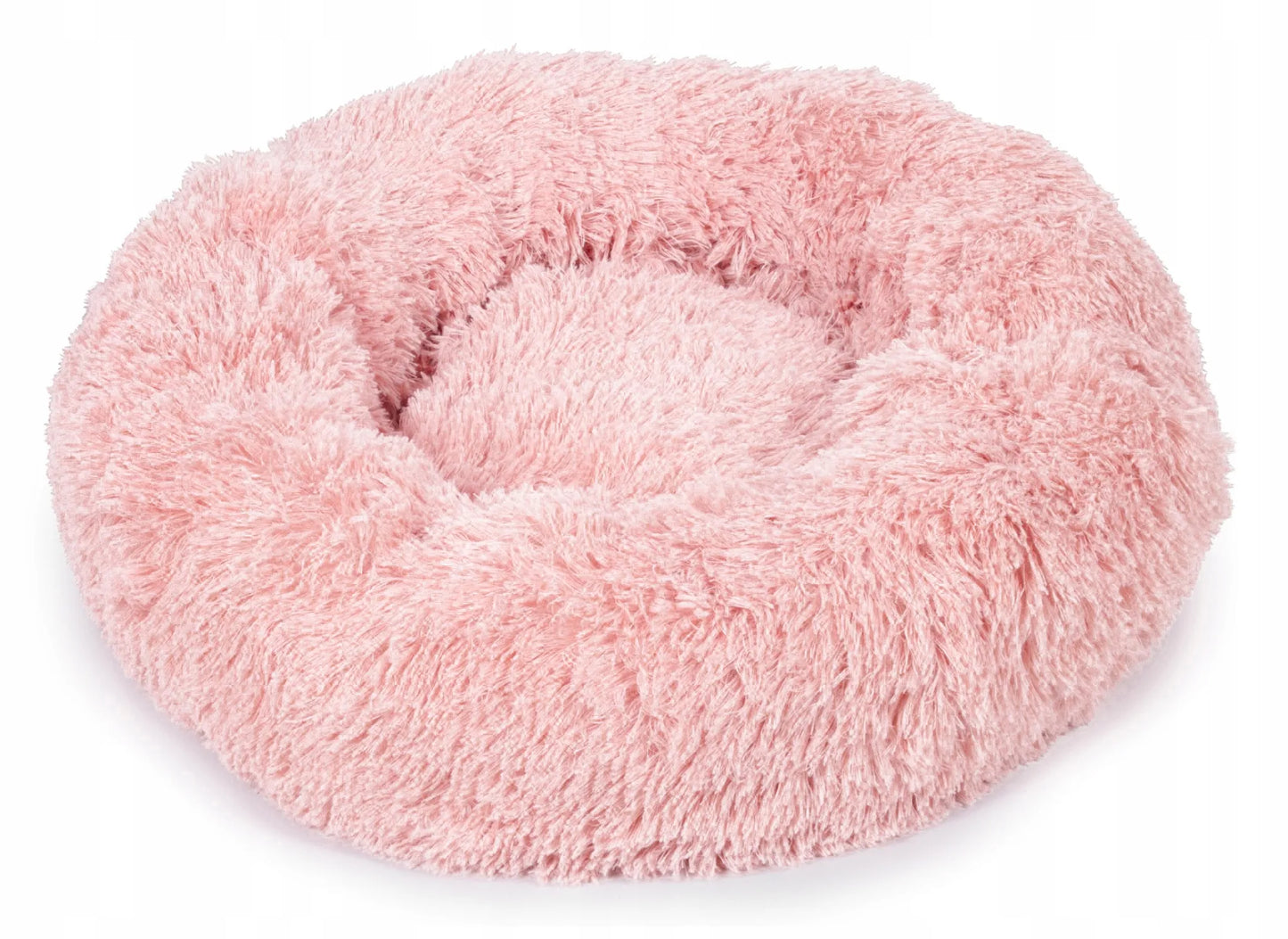 BB-Shop Shaggy pliušinė gulto vieta šunims ir katėms 80 cm – rožinė