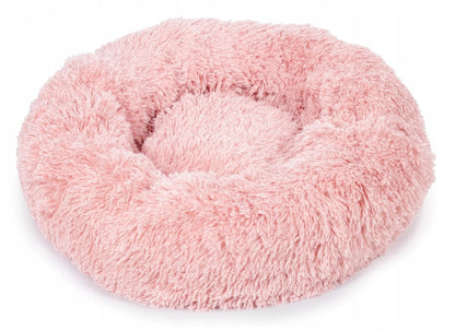 BB-Shop Shaggy pliušinė gulto vieta šunims ir katėms 80 cm – rožinė