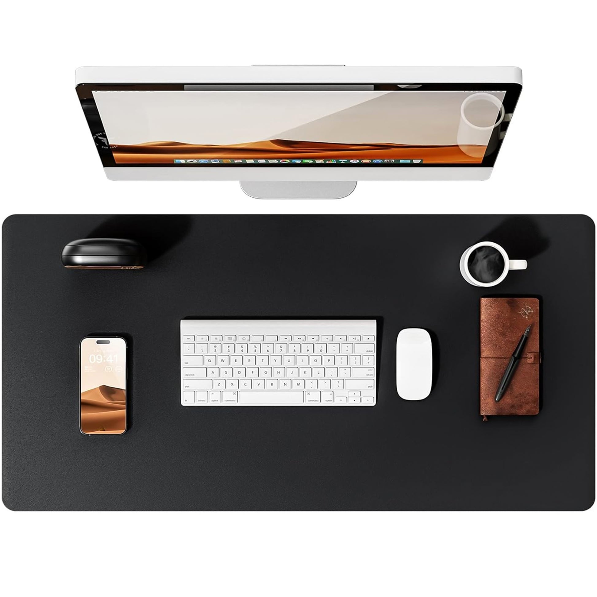 Pelės kilimėlis 80x40 juodas žaidimų stalo kilimėlis