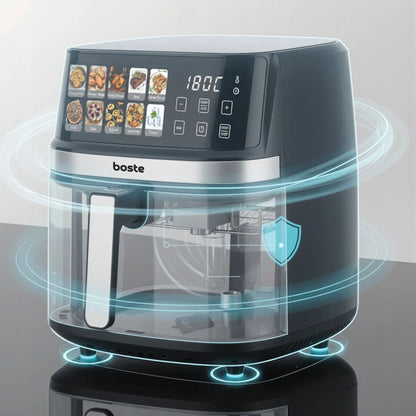 Bealiejė karšto oro gruzdintuvė Boste Airfryer Cookmaster S8, 10 programų, 8 l, 2200 W, 2 kaitinimo elementai