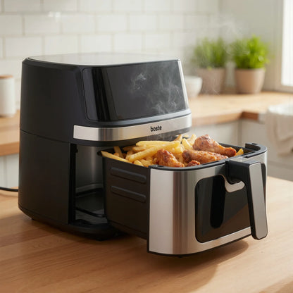 Bealiejė karšto oro gruzdintuvė Boste Airfryer Cookmaster S8, 10 programų, 8 l, 2200 W, 2 kaitinimo elementai