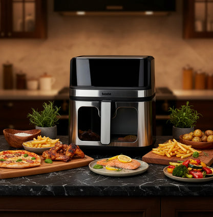 Bealiejė karšto oro gruzdintuvė Boste Airfryer Cookmaster S8, 10 programų, 8 l, 2200 W, 2 kaitinimo elementai