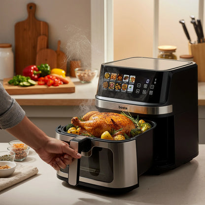 Bealiejė karšto oro gruzdintuvė Boste Airfryer Cookmaster S8, 10 programų, 8 l, 2200 W, 2 kaitinimo elementai