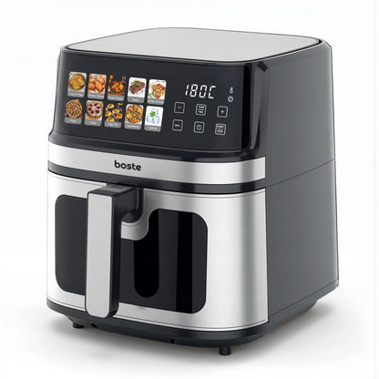 Bealiejė karšto oro gruzdintuvė Boste Airfryer Cookmaster S8, 10 programų, 8 l, 2200 W, 2 kaitinimo elementai